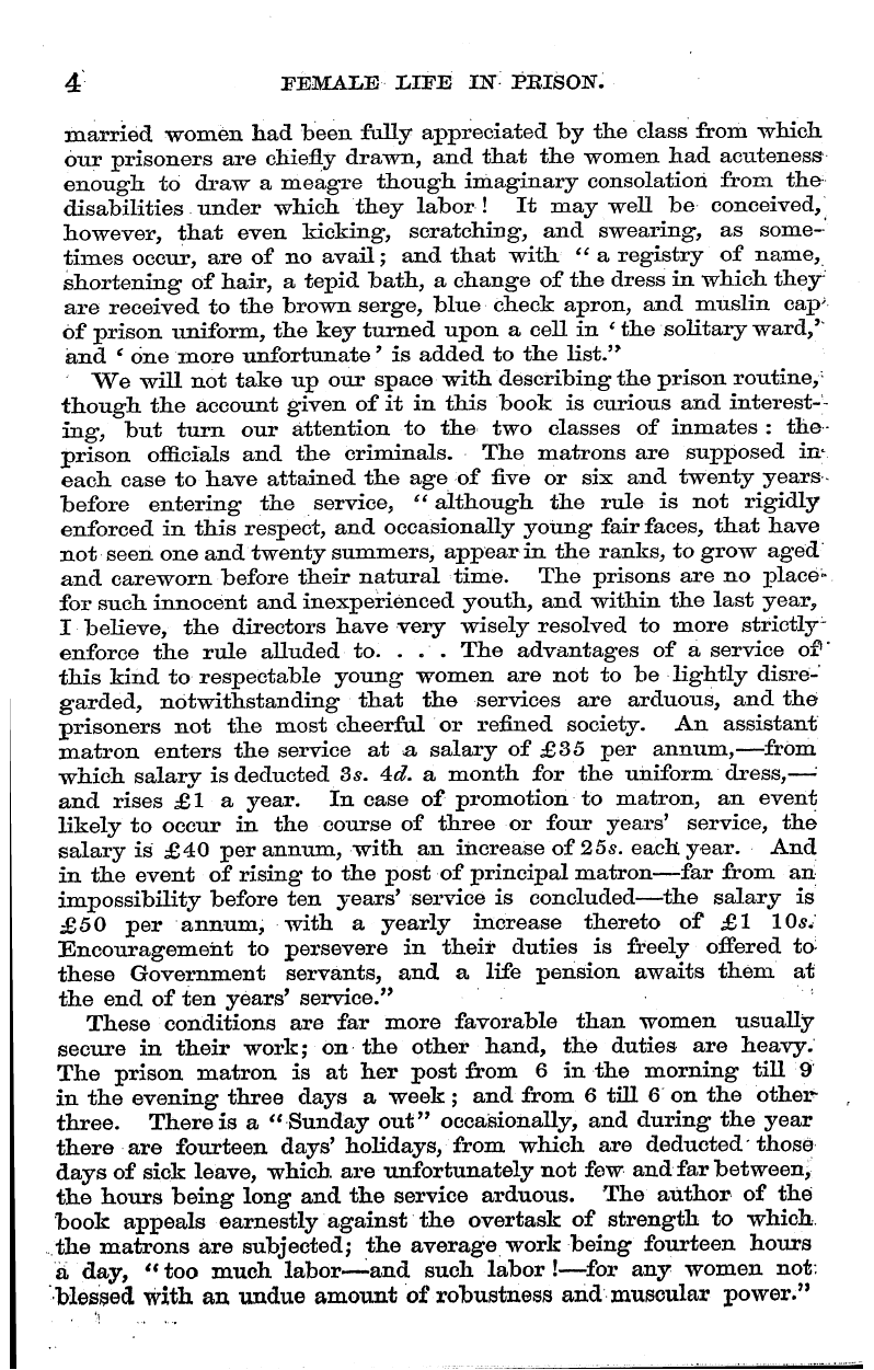 English Woman’s Journal (1858-1864): F Y, 1st edition - 4 Female Ufe In Pbison.