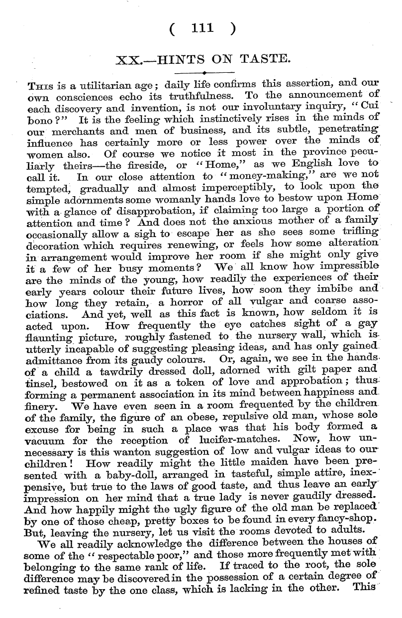 English Woman’s Journal (1858-1864): F Y, 1st edition - Xx.—Hints On Taste. W »