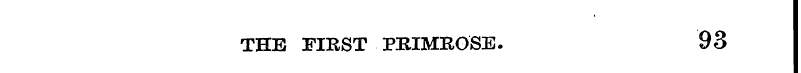 THE EIRST PRIMROSE. 93