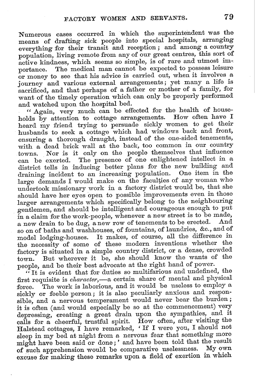 English Woman’s Journal (1858-1864): F Y, 1st edition - Factory Women And Servants. 79