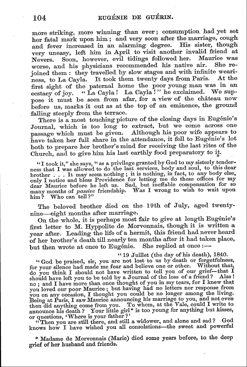 English Woman’s Journal (1858-1864): F Y, 1st edition - 104 Eugenie De Guebikt.