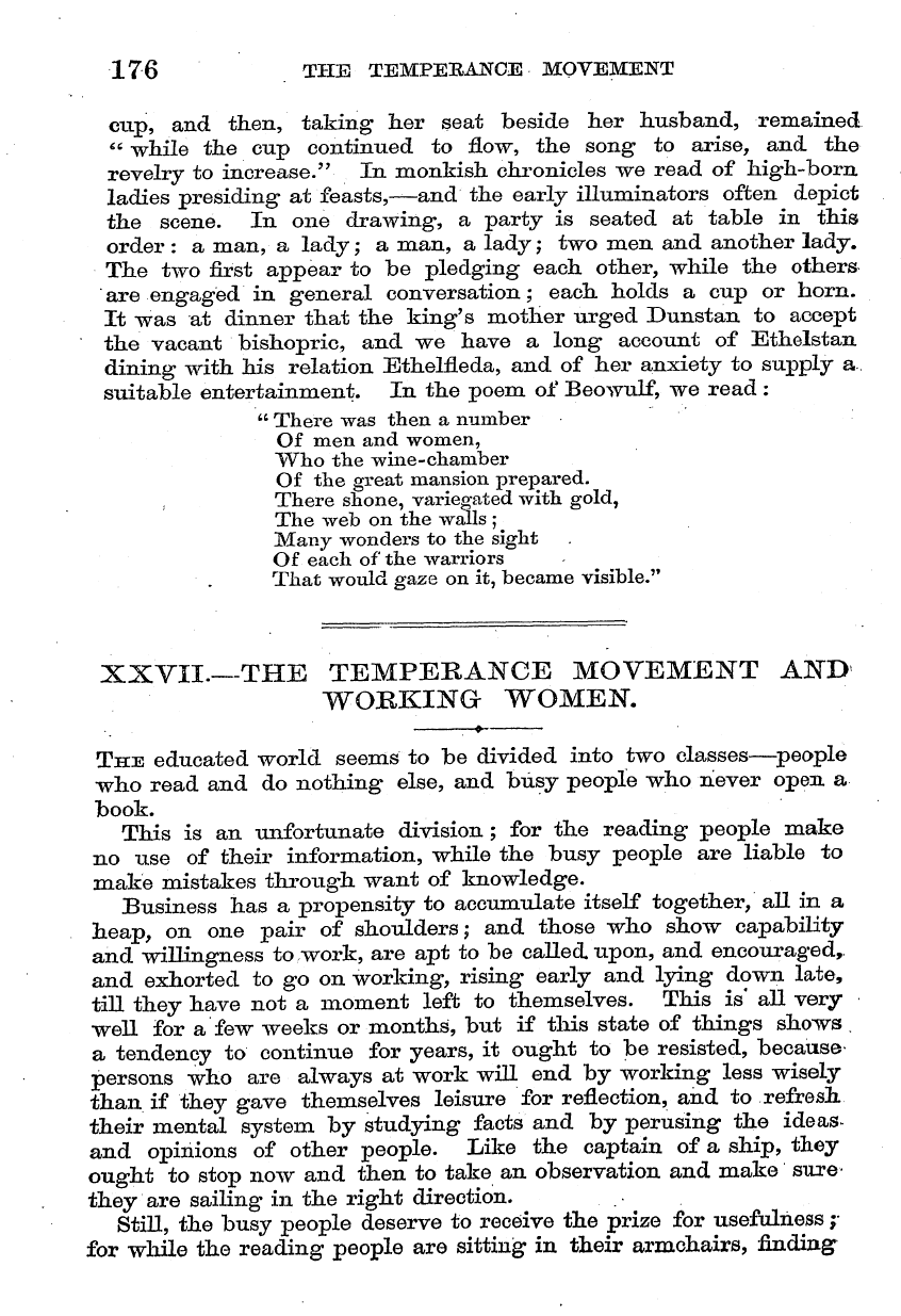 English Woman’s Journal (1858-1864): F Y, 1st edition - 176 The Tempebance Movement