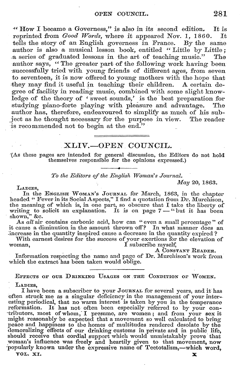 English Woman’s Journal (1858-1864): F Y, 1st edition: 65