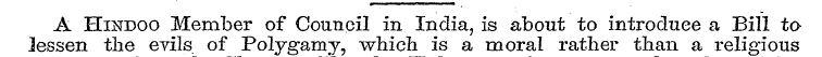 A Hindoo Member of Council in India, is ...