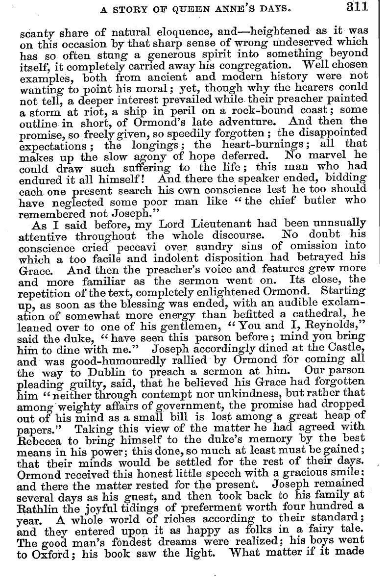 English Woman’s Journal (1858-1864): F Y, 1st edition - A Stoby Of Queen Anne's Days. 311