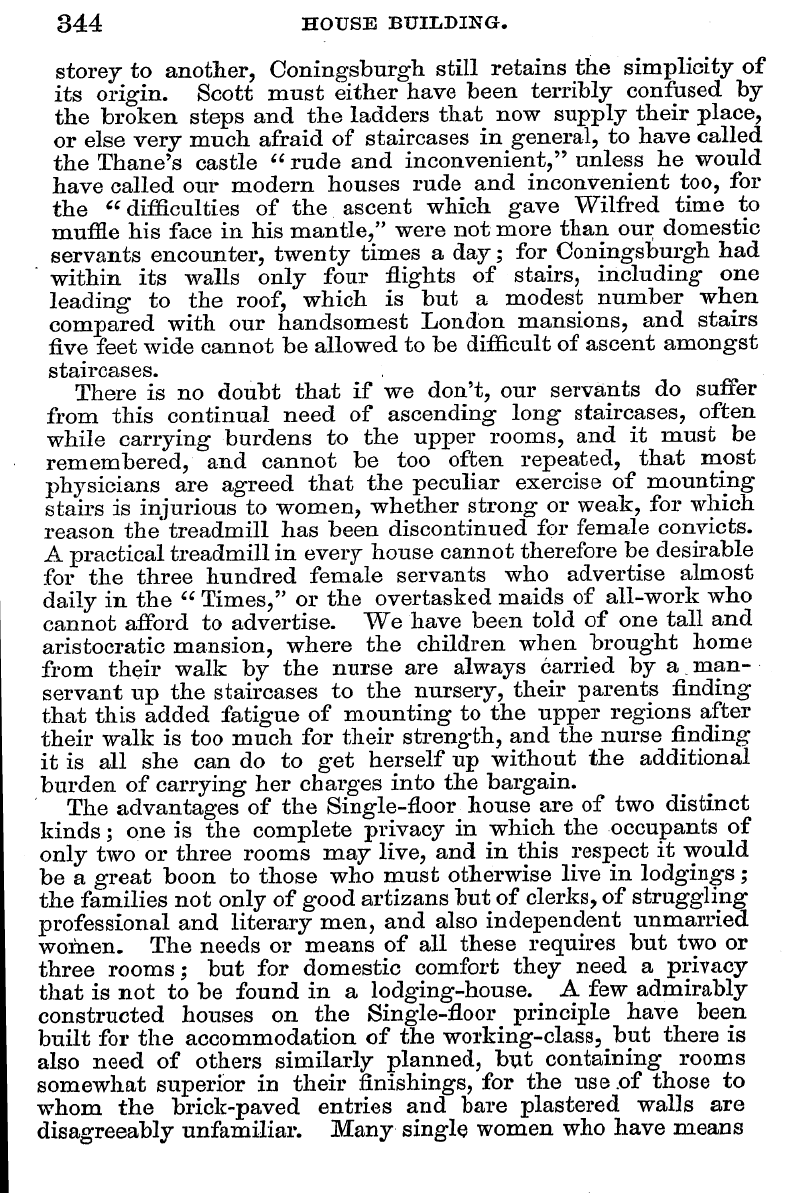 English Woman’s Journal (1858-1864): F Y, 1st edition - 344 House Building.