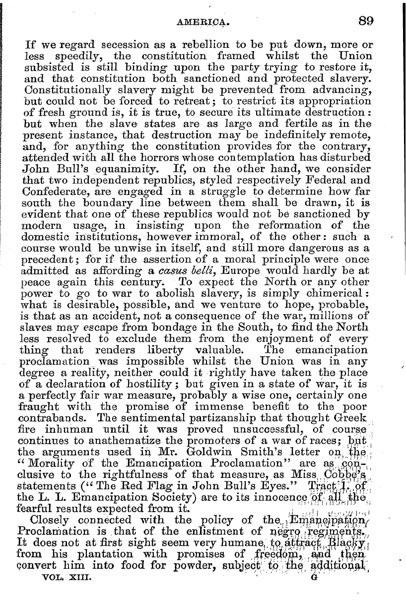 English Woman’s Journal (1858-1864): F Y, 1st edition - America. 89