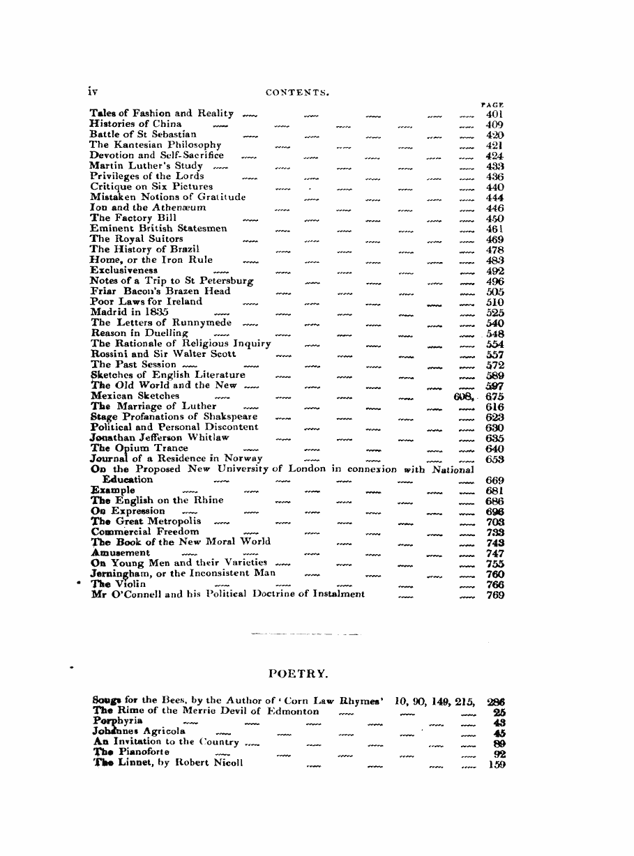 Monthly Repository (1806-1838) and Unitarian Chronicle (1832-1833): F Y, 1st edition, Front matter: 4