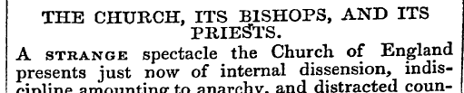 THE CHURCH, ITS BISHOPS, AND ITS PRIESTS...