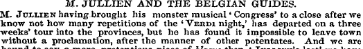 M. JULLIEN AND THE BELGIAN GUIDES. M. Ju...