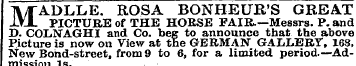MADLLE. ROSA BONHEUR'S GREAT PICTURE of ...