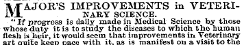 MAJOR'S IMPROVEMENTS in VETERINARY SCIEN...