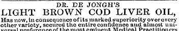 DB. CE JOXG H' S LIGHT BROWN COD LIVER O...