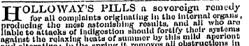 HOLLO WAY'S PILLS a sovoreig n r e med y...