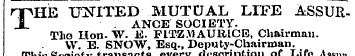 npHE UNITED MUTUAL LIFE ASSURX • ANCE SO...