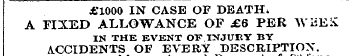 £1000 IN CASE OF DEATH. A FIXED ALLOWANC...