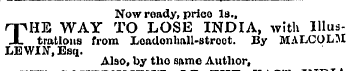 Now roady, prico la., THE WAY TO LOSE IN...