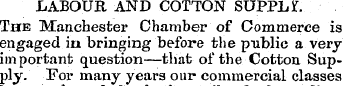 LABOUR AND COTTON SUPPLY The Manchester ...