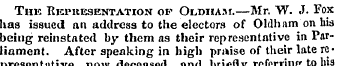 Thk Keiuiesentation of Oldiiam.—Mr. W. J...