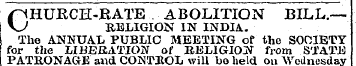 /CHURCH-RATE ABOLITION BILL.— V^ RELIGIO...