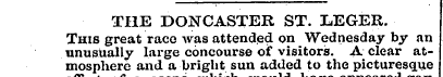 THE DONGASTER ST. L.EGER. This great rac...
