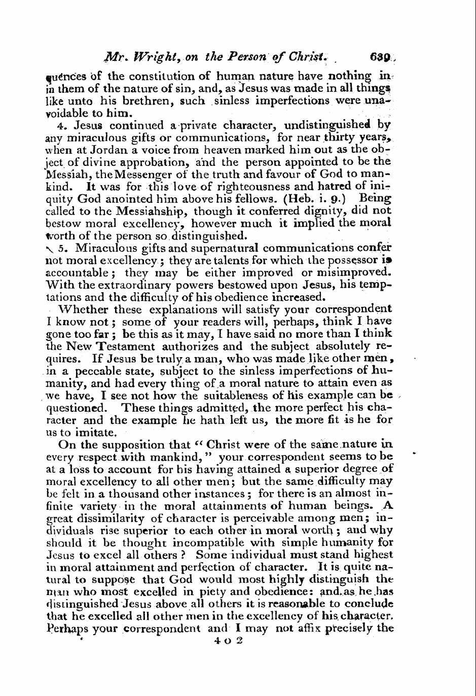 Monthly Repository (1806-1838) and Unitarian Chronicle (1832-1833): F Y, 1st edition - $Dr+ Wright, On The Person Of Christ. 63...