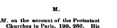 M. M. on the account of the Protestant C...