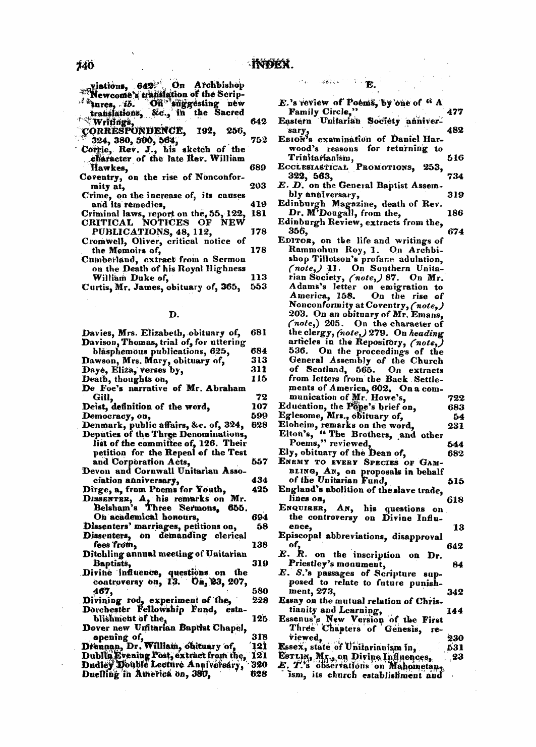 Monthly Repository (1806-1838) and Unitarian Chronicle (1832-1833): F Y, 1st edition, End matter - £«• Je-'Sveview Of Poems, By One Of Cl A...