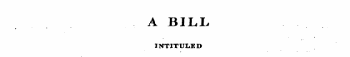 A BILL INTITULED