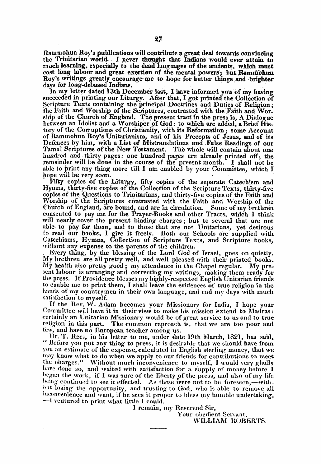 Monthly Repository (1806-1838) and Unitarian Chronicle (1832-1833): F Y, 1st edition, Supplement - 27