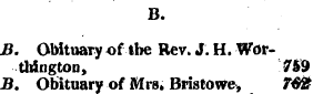 B. Obituary of the Rev. J. H. wortlilngt...
