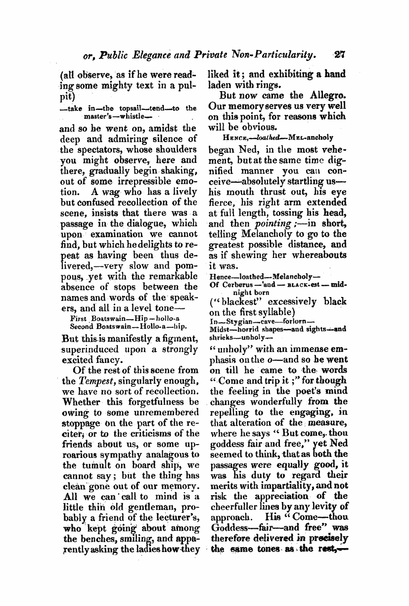 Monthly Repository (1806-1838) and Unitarian Chronicle (1832-1833): F Y, 1st edition - Vicissitudesof A Lecture;