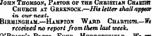 John Thomson, Pastor of the Christian Ch...