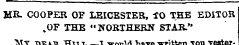 HR. COOPER OF LEICESTER, 10 THE EDITOR ,...