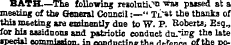 BATH.—The following resolution "was pass...