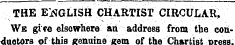 THE ENGLISH CHARTIST CIRCULAR. We give e...