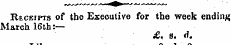 Receipts of tbe Exeoutive for the week e...
