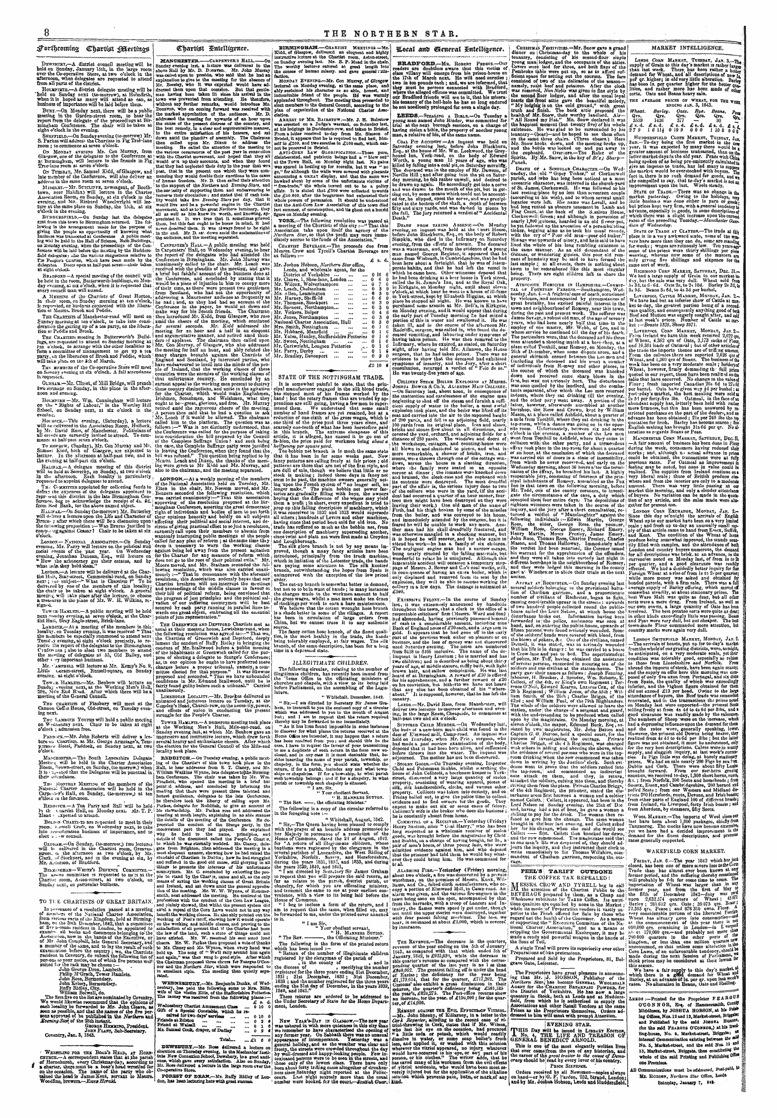 Northern Star (1837-1852): jS F Y, 5th edition: 8