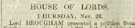 HOUSE OF LOKDS. THURSDAY, Not. 23. Lord ...