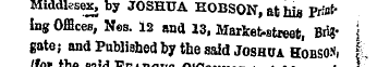 Middlesex, by JOSHUA HOBSON , at Ms P ri...