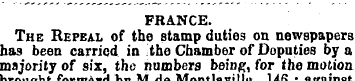 FRANCE. The Repeal of the stamp duties o...