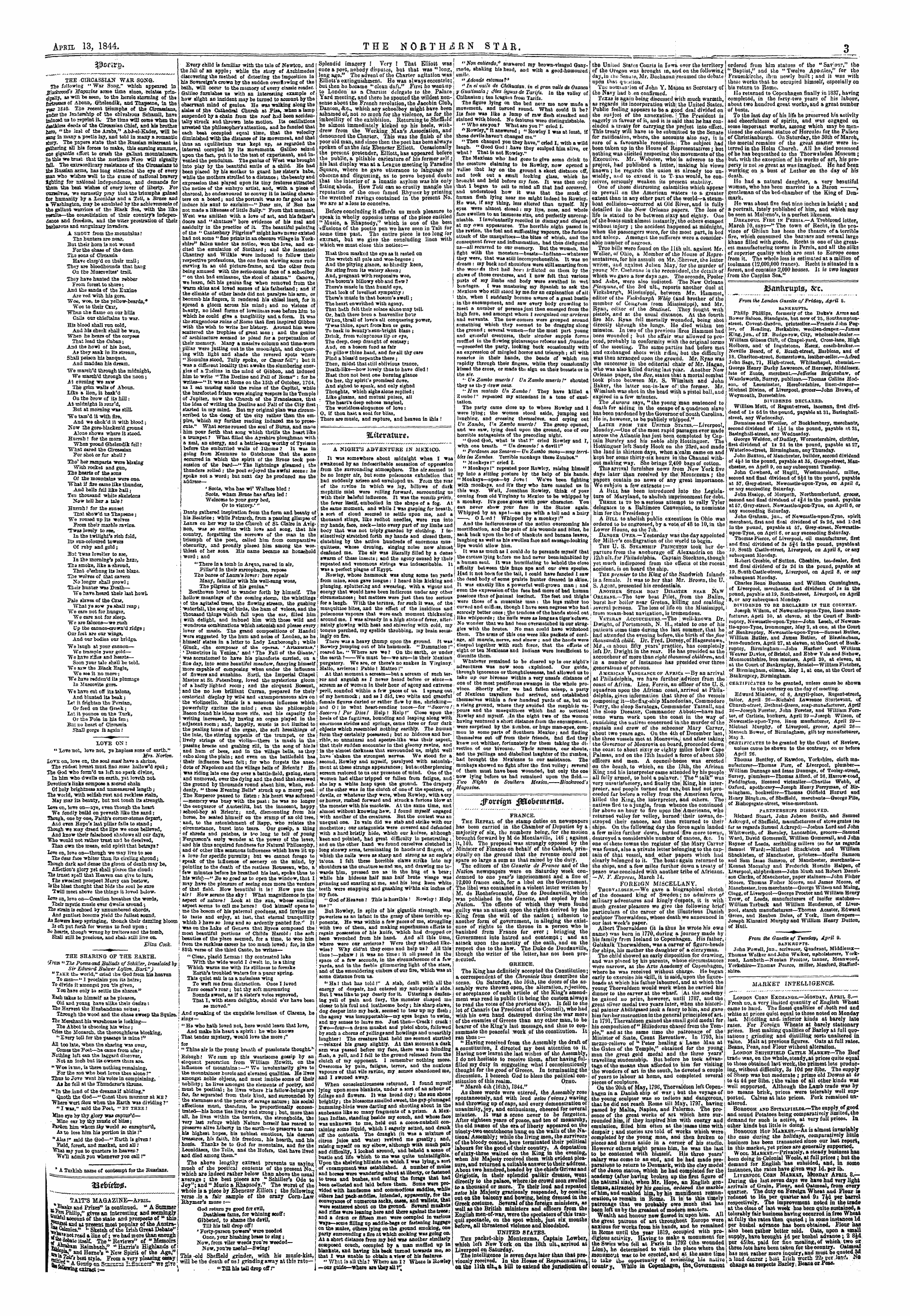 Northern Star (1837-1852): jS F Y, 1st edition: 3