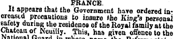 FRANCE It appears that the Government ha...
