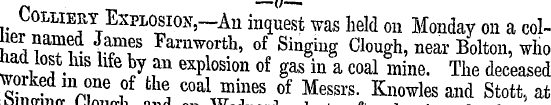 ^ Colliery Explosion ,—An inquest was he...