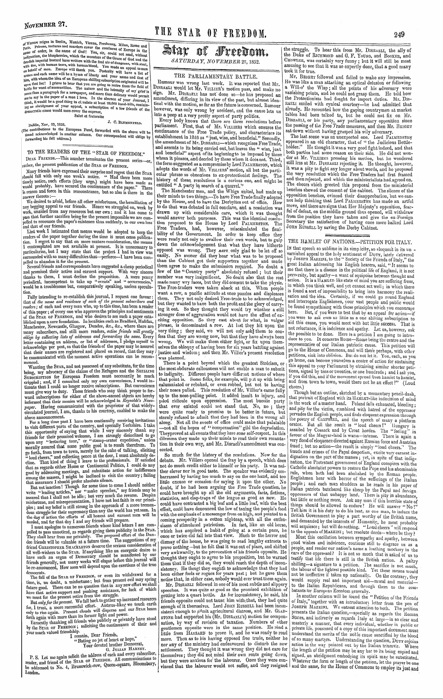 Northern Star (1837-1852): jS F Y, 1st edition - Tfatsaw Reigns M Berlin Munich Vienna