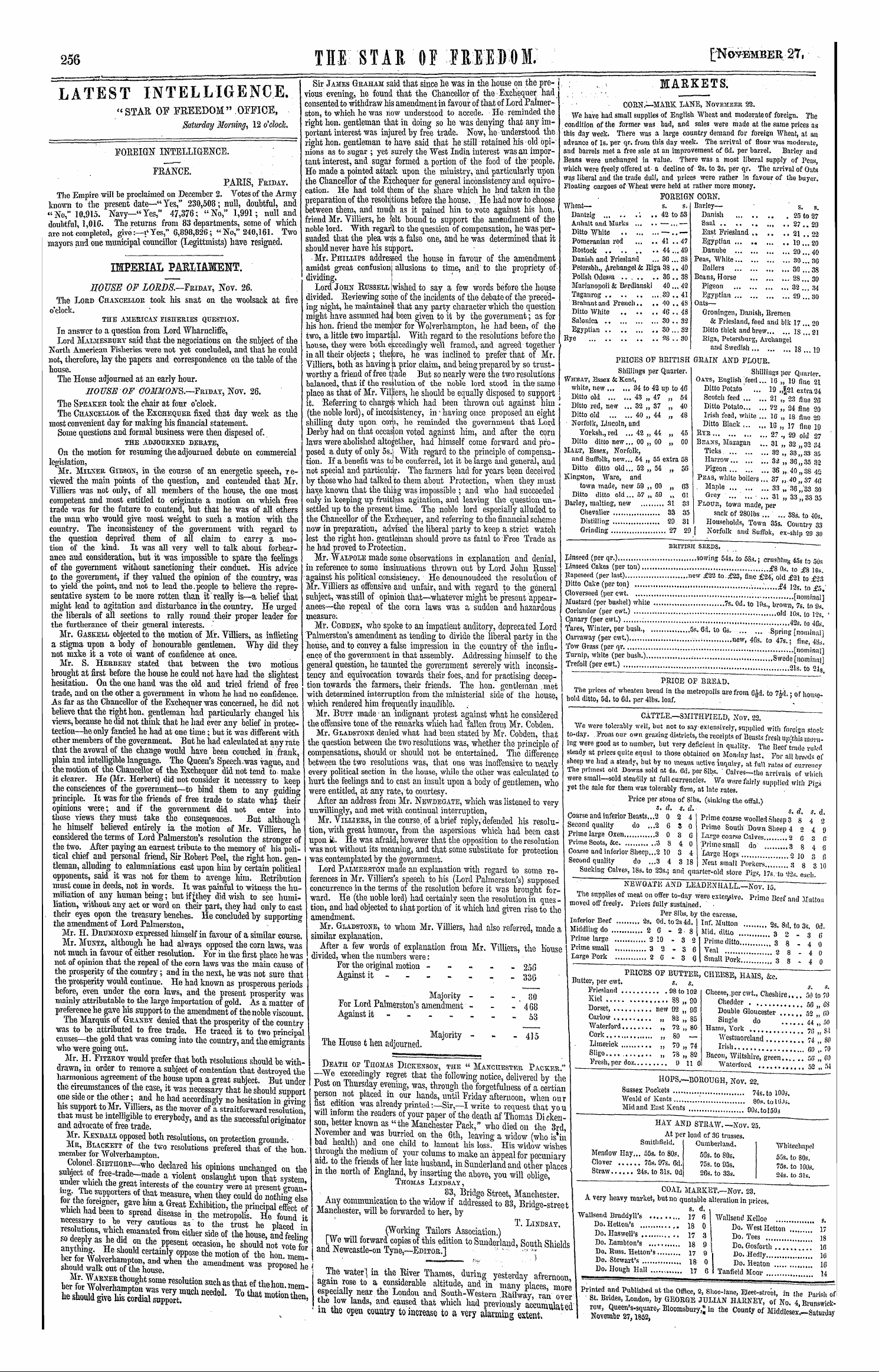 Northern Star (1837-1852): jS F Y, 1st edition - Ar01614