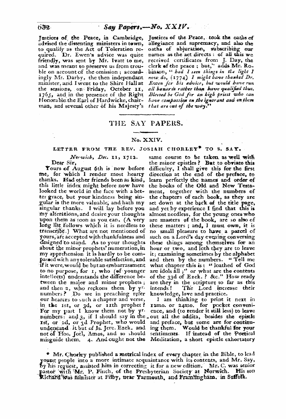 Monthly Repository (1806-1838) and Unitarian Chronicle (1832-1833): F Y, 1st edition, Supplement - Untitled Article