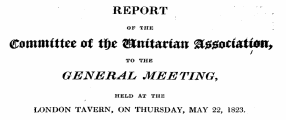 REPORTt OF THE Committee of tijc mniUxvuxn Q $0otuxtwn, TO THE GENERAL, MEETING, HELD AT THE LONDON TAVERN, ON THURSDAY, MAY 22, 1823.