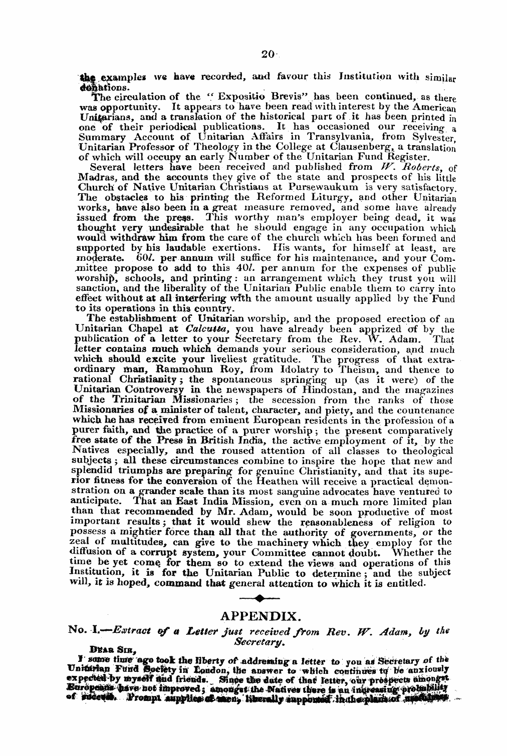 Monthly Repository (1806-1838) and Unitarian Chronicle (1832-1833): F Y, 1st edition, Supplement - Untitled Article