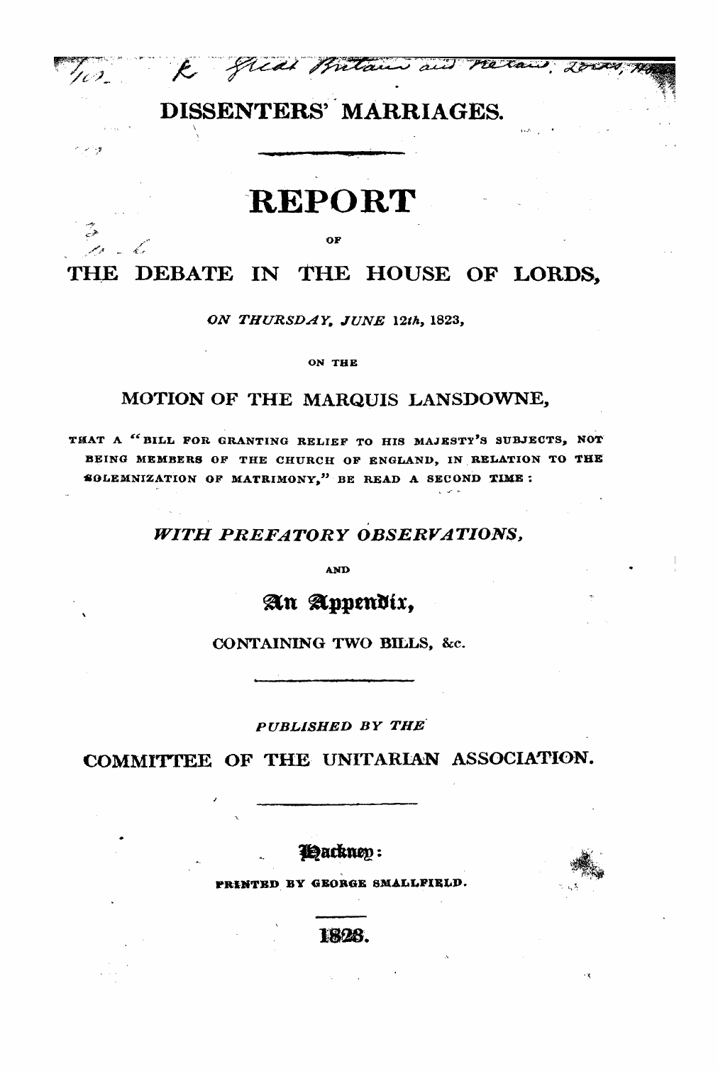 Monthly Repository (1806-1838) and Unitarian Chronicle (1832-1833): F Y, 1st edition, Supplement - Untitled Article